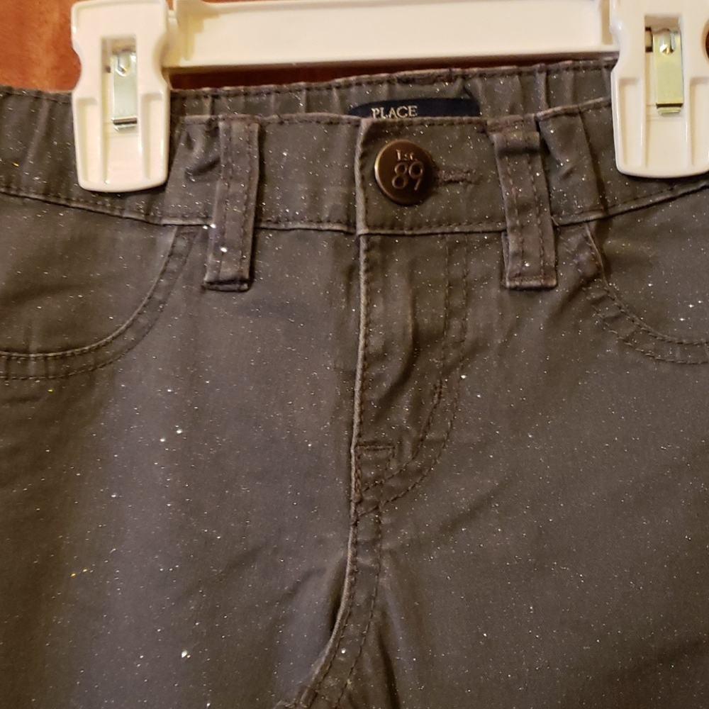 Gray w/ silver sparkle Jeggings - Picture 2 of 5